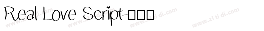 Real Love Script字体转换